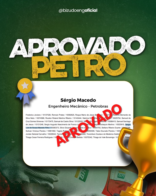 Sérgio Macedo — Aprovado Petrobras